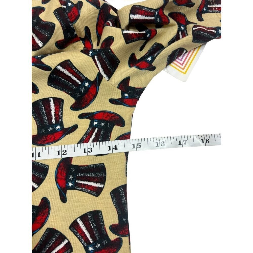 LulaRoe Julia Women's Patriotic A Line Dress - Picture 3 of 6
